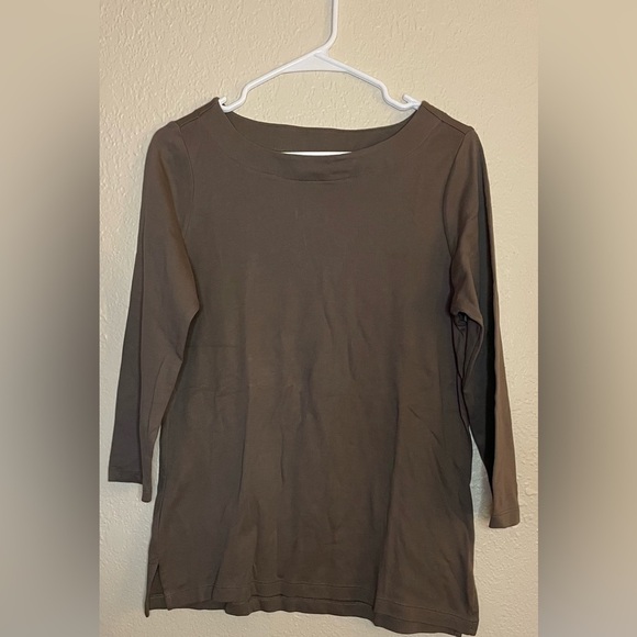 Coldwater Creek Dark Brown Long Sleeve Top - Picture 1 of 3